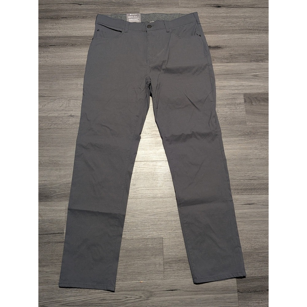 NWT Member's Mark Men's Gray Denali Straight Fit Stretch Pants Size 36x32